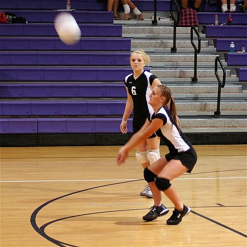 2 person drills in volleyball can be done daily with a goal of at least 250 - 500 reps of various drills to keep you technique and accuracy sharp! (Photo by Char1iej1)