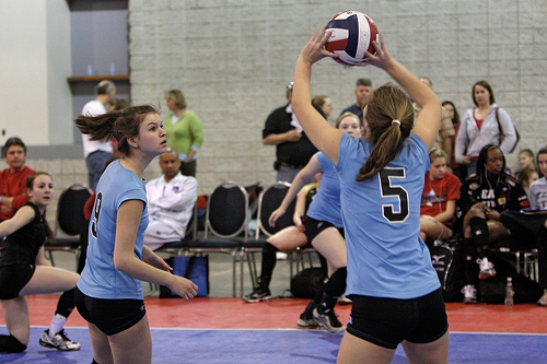 The hands for the  setter in volleyball 
your palms of both hands open and facing upwards towards the sky so your hands form the shape of the ball