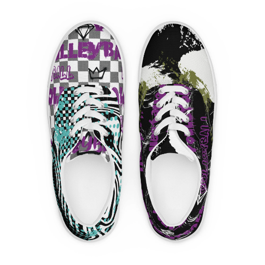 How fire are these "Purple Green Volleyball Graffiti Zebras" Canvas Black and White Shoes in the 2023 ACVK shoe line? I mixed and matched print patterns presenting extremely unusual matches by pushing the rules of shoe style in order to deliver the unexpected. Expect the unexpected.