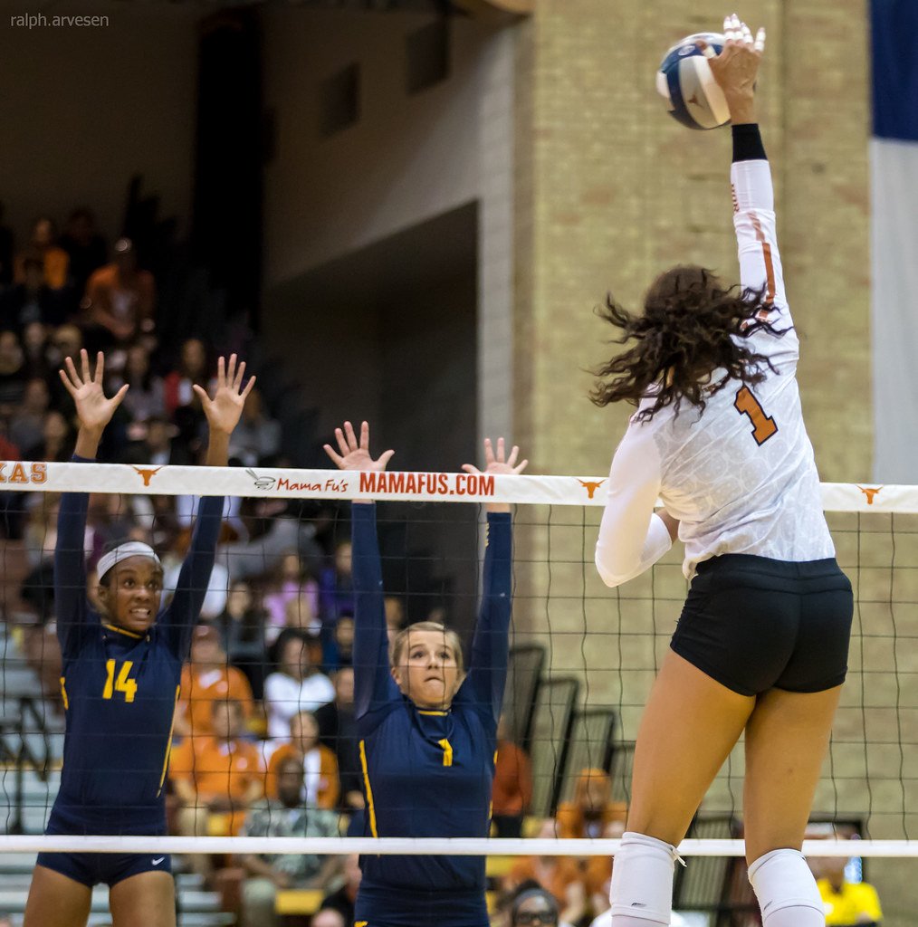 To hit a volleyball requires a player to take a spike approach as described above followed by an arm swing that is used to bring the player's hand above their head to make contact with the ball so that it clears the net and finishes in the opposing team's court. (Aversen)