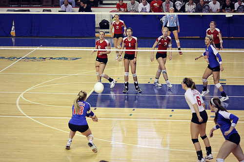 The Rules of Volleyball: When the ball travels back and forth over the net between the two teams that's called a rally or a volley