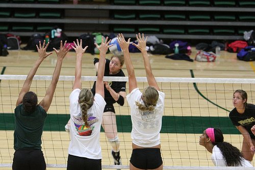 Start here to find a directory of the pages on Improve Your Volley that explain how to spike, improve your hits and other hitting volleyball vocabulary words. (Shaun Calhoun)